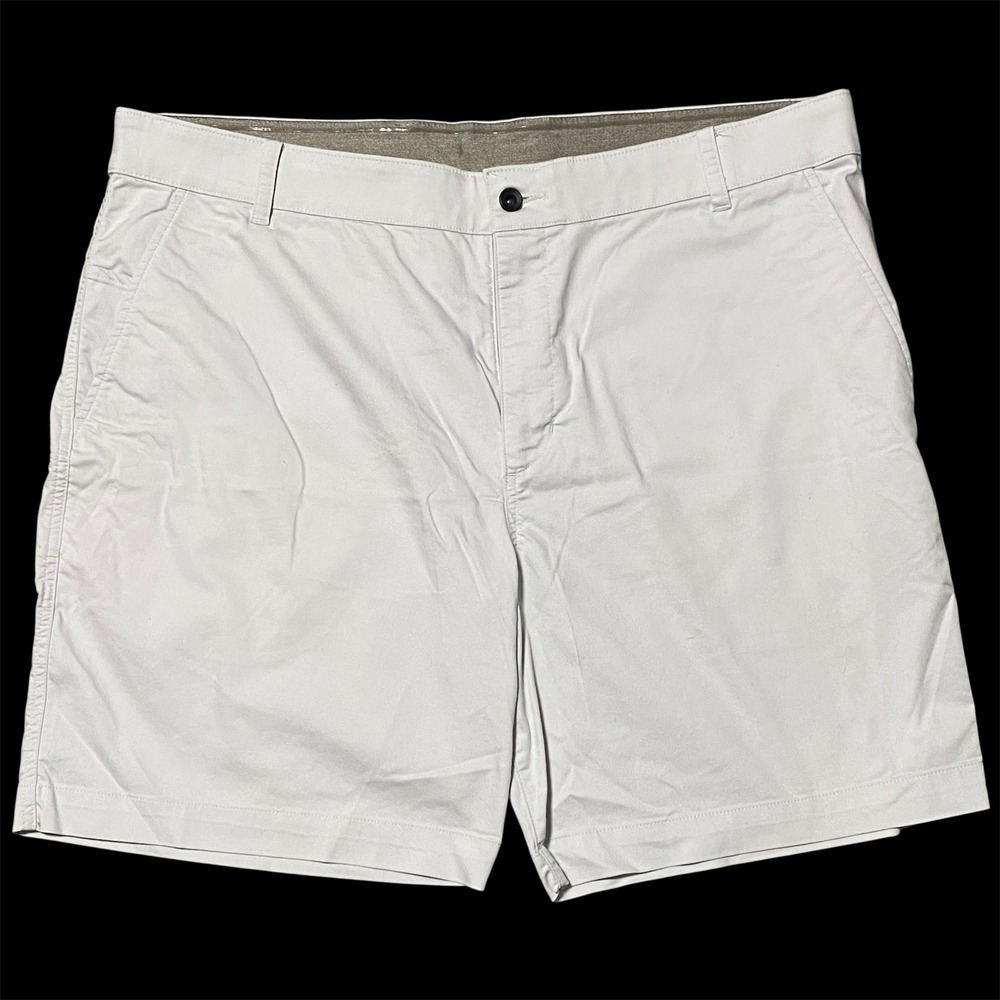Nike Dri-FIT‎ Mens Flat Front Chino Shorts Light Gray Size 40 Stretch Golf